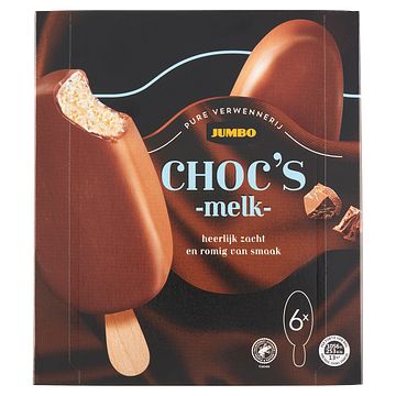 Foto van Jumbo choc's melk ijs 6 stuks