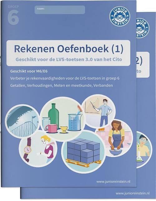 Foto van Rekenen oefenboeken compleet deel 1 en 2 groep 6 - paperback (9789493128293)