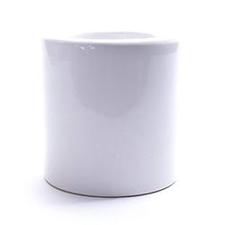 Foto van Premium witte porseleinen toiletborstelhouder met rvs toiletborstel - 40x16cm - glans wit duurzame en moderne glanzend