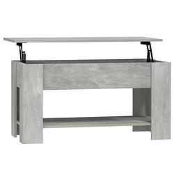 Foto van Infiori salontafel 101x49x52 cm bewerkt hout betongrijs