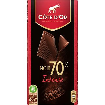 Foto van Cote d'sor 70% chocolade reep extra puur 100g bij jumbo