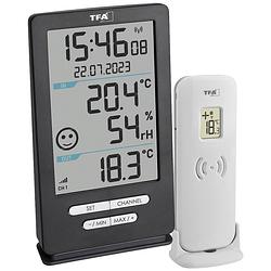 Foto van Tfa dostmann funk-thermometer xena home draadloze thermometer digitaal antraciet