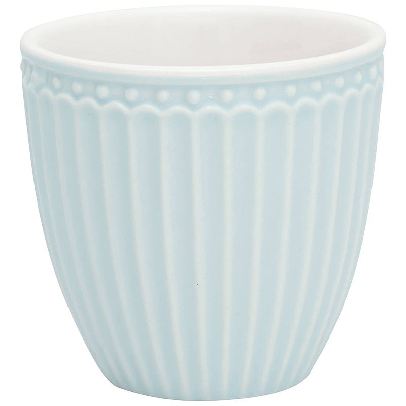 Foto van Greengate espressokopje (mini latte cup) alice lichtblauw 125 ml - h 7 cm - ø 7 cm