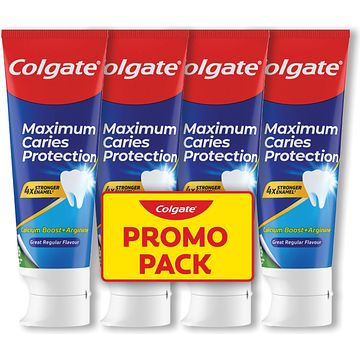 Foto van Colgate caries protection tandpasta voordeelverpakking 4 x 75ml bij jumbo