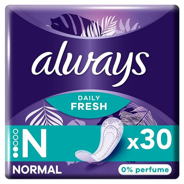 Foto van Always daily fresh normal 0% parfum 30 stuks bij jumbo