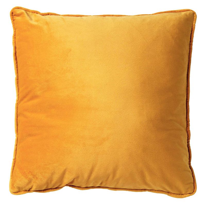 Foto van Dutch decor finn - kussenhoes velvet golden glow 60x60 cm - geel