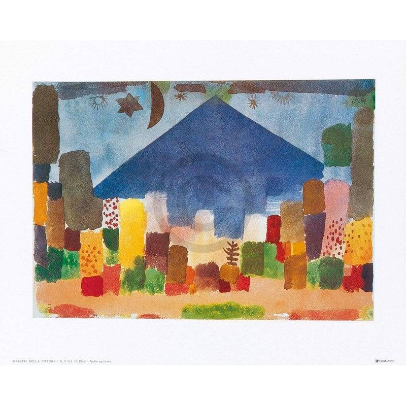 Foto van Paul klee - notte egiziana kunstdruk 30x24cm