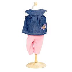 Foto van Mini mommy denim tuniek met legging 42-46 cm 2-delig