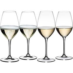 Foto van Riedel champagne glazen / witte wijnglazen wine friendly - 4 stuks