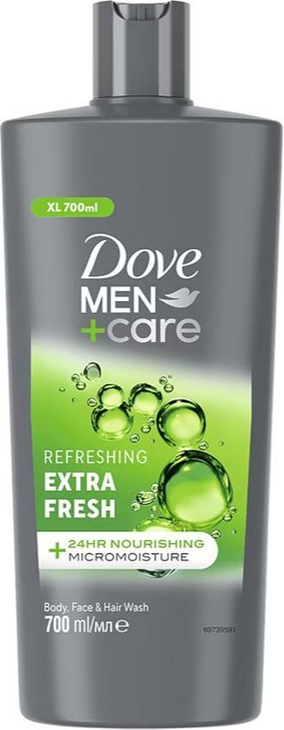 Foto van Dove men+care refreshing extra fresh - body, face & hairwash