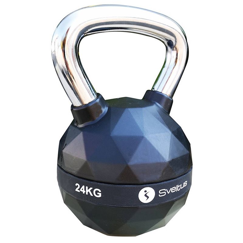 Foto van Sveltus kettlebell diamond 24 kg staal/polyurenthaan zwart