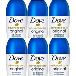 Foto van Dove antitranspirant deodorant roller original 6 x 50ml bij jumbo