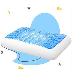 Foto van Sleep comfy - hoofdkussen - gel traagschuim hoofdkussen - geschikt voor rug-, zij-en buikslapers - gel - x 60x40x16 cm