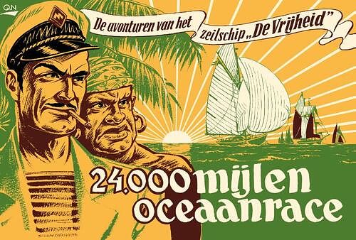 Foto van 24.000 mijlen oceaanrace - evert werkman, pieter kuhn - hardcover (9789493234703)