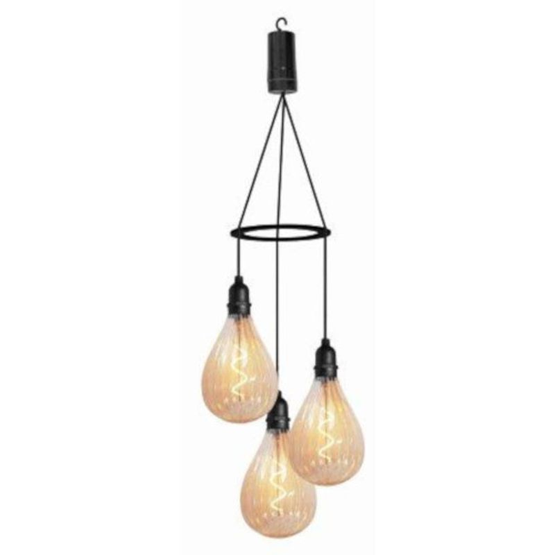 Foto van Luxform hanglamp galaxy led 1,5v 7,6 x 15,5 cm glas zwart