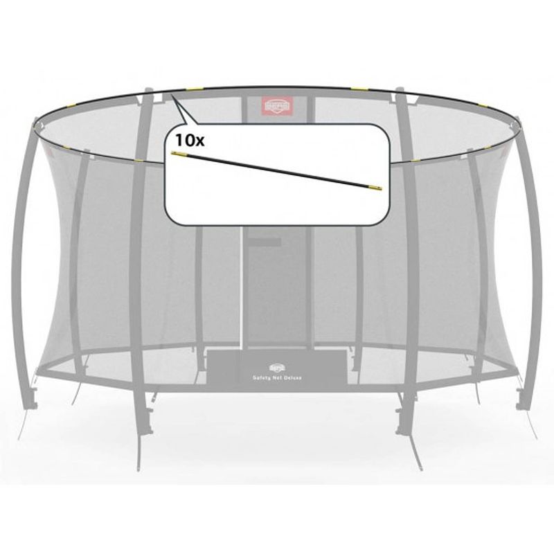 Foto van Berg trampoline veiligheidsnet - safety net deluxe - hoepelset - 330 cm