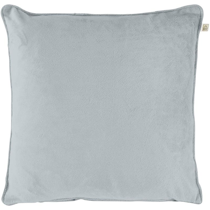 Foto van Dutch decor velvet - kussenhoes mist 45x45 cm - grijs - grijs