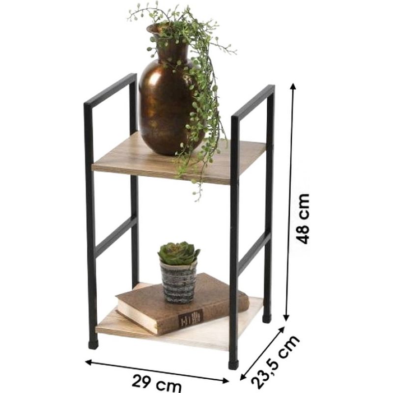 Foto van Urban living - etagère kast met 2 planken - boekenkast met 2 etages