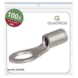 Foto van Quadrios 23c496 ringkabelschoen dwarsdoorsnede (max.): 1.5 mm² gat diameter: 4.3 mm ongeïsoleerd 100 stuk(s)