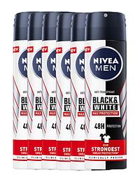 Foto van Nivea men black & white max protection anti-transpirant spray voordeel