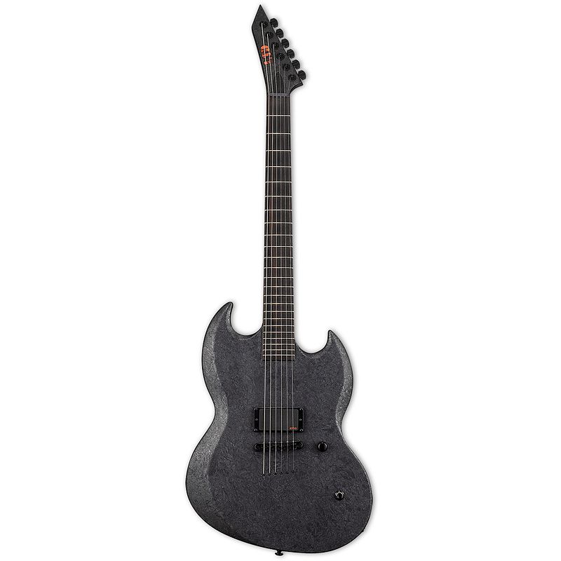 Foto van Esp ltd rm-600 reba meyers signature black marble satin elektrische gitaar met koffer