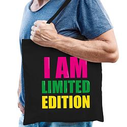 Foto van I am limited edition cadeau tas zwart voor heren - feest boodschappentassen