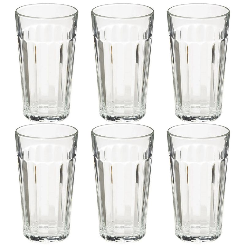 Foto van Set van 6x stuks water/sap glazen lorenz 350 ml van glas - drinkglazen