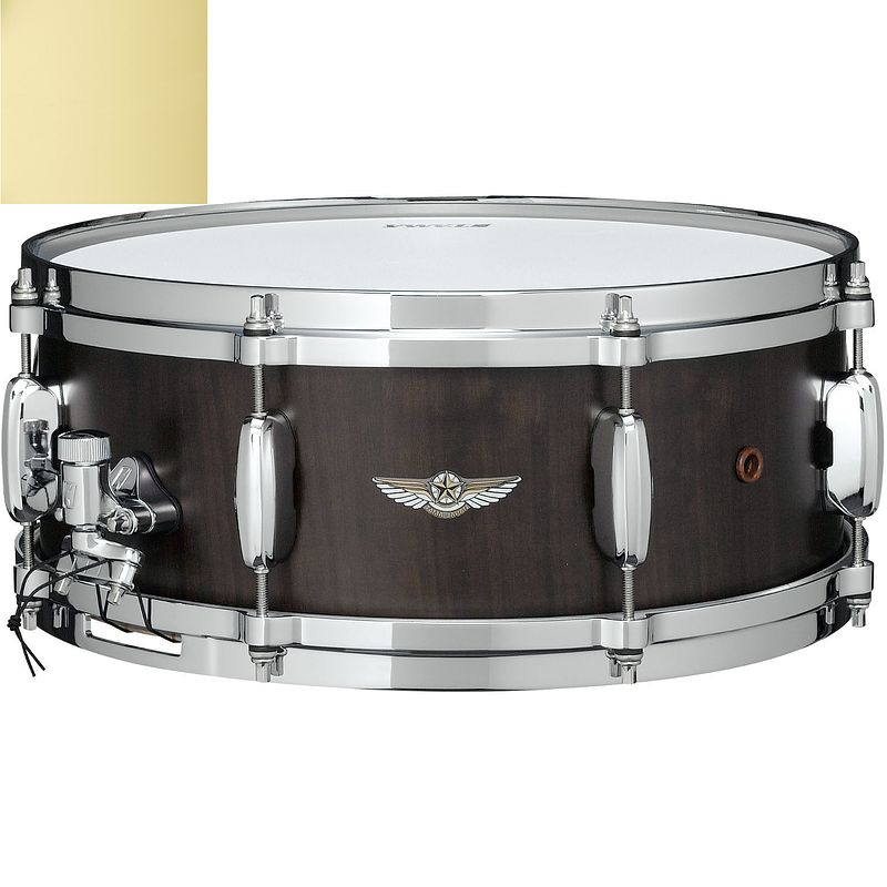 Foto van Tama tws1465-atw star walnut snare antique white 14 x 6.5