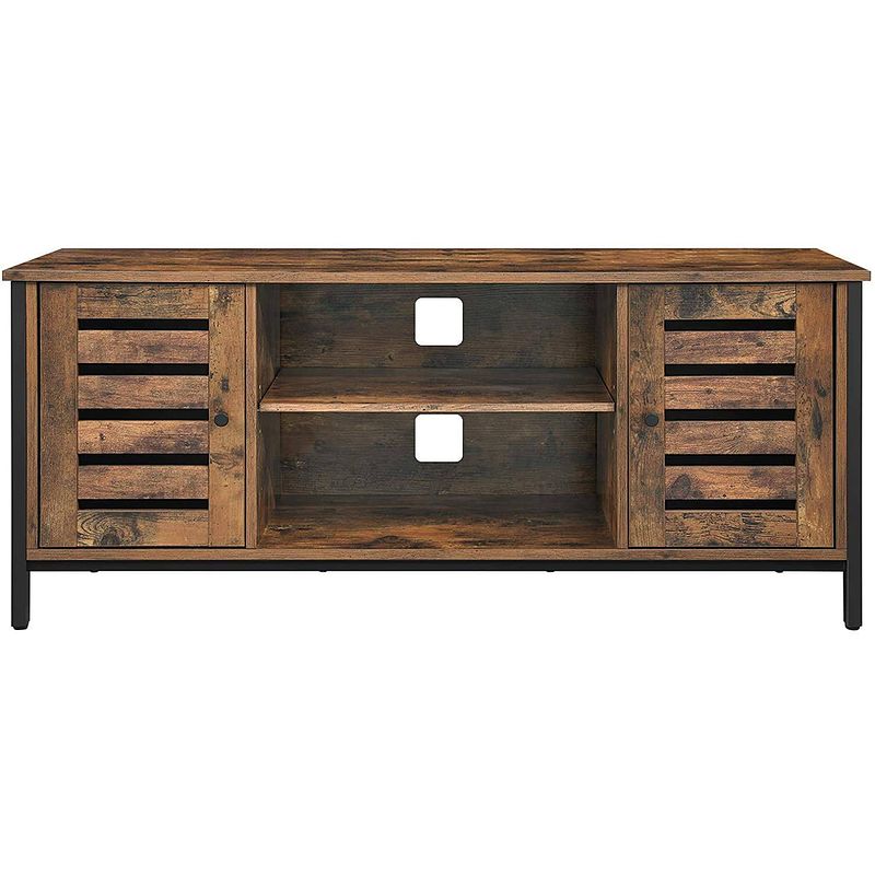 Foto van Nancy's jefferson tv meubel - tv-kast - tv lowboard - tv-tafel - tv meubels - vintage - bruin - metaal - 110 x 40 x 50