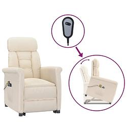 Foto van Vidaxl massagestoel elektrisch verstelbaar microvezel beige