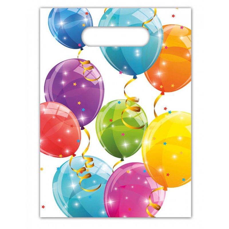 Foto van Procos uitdeelzakjes sparkling balloons 23 x 17 cm 6 stuks