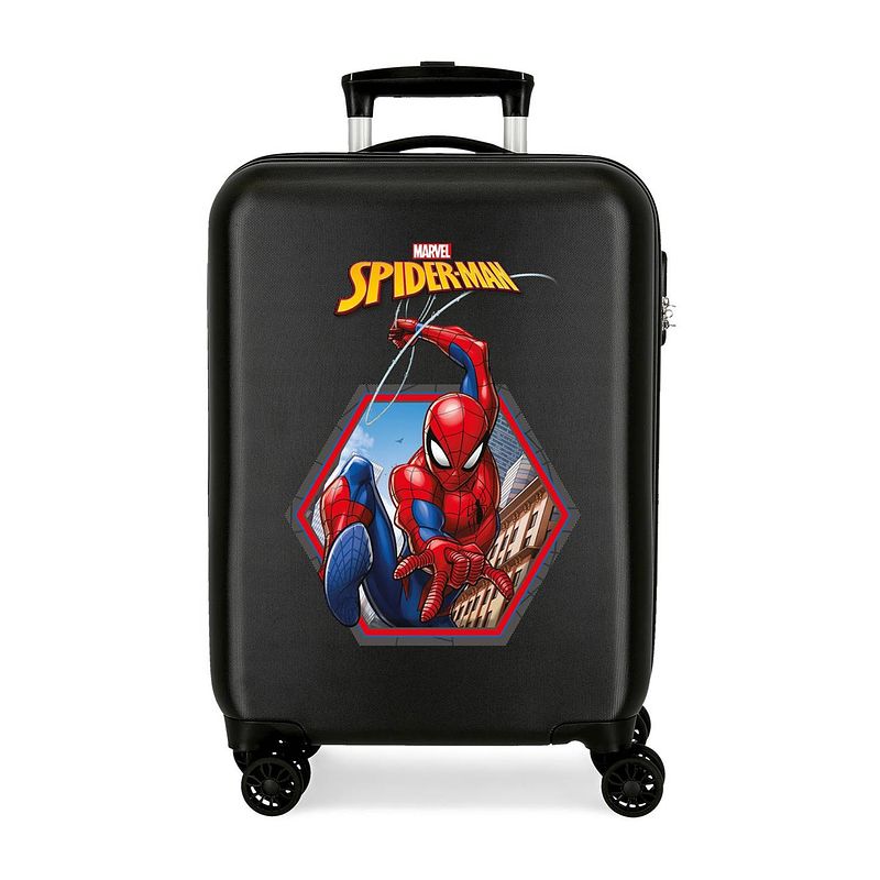 Foto van Spiderman abs jongens kinderkoffer 55 cm zwart