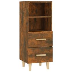 Foto van Vidaxl dressoir 34,5x34x90 cm bewerkt hout gerookt eikenkleurig