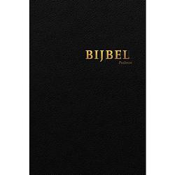 Foto van Bijbel (hsv) met psalmen - zwart leer met goudsnee, rits en duimgrepen