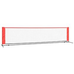 Foto van The living store tennisnet - polyester - stalen frame - 400x100x87 cm - inclusief draagtas