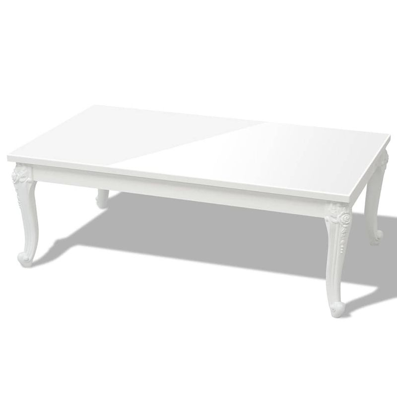 Foto van Vidaxl salontafel 115x65x42 cm hoogglans wit