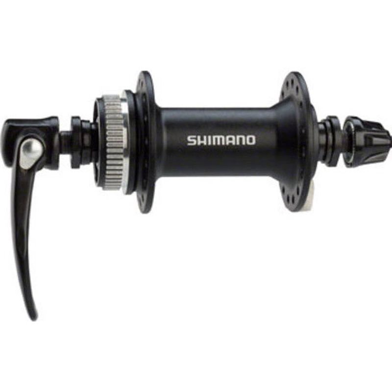 Foto van Shimano voornaaf m4050 disc 32g qr centerlock zwart oem