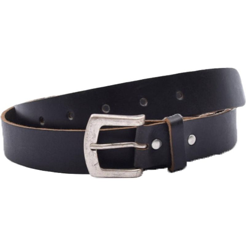 Foto van Riem - riemen - zwart - 3 cm - unisex - 100% leren - leder - riem maat 105