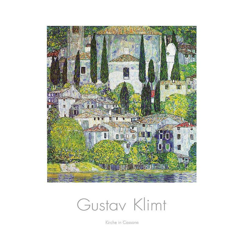 Foto van Gustav klimt - kirche in cassone kunstdruk 70x100cm