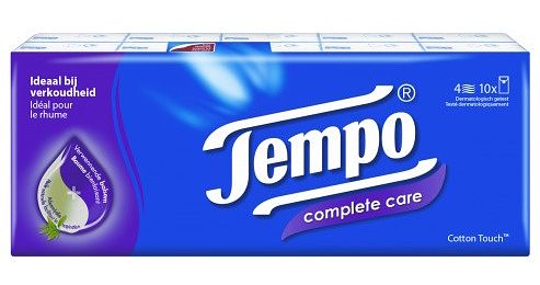 Foto van Tempo complete care 4laags zakdoeken 10 x 9 stuks bij jumbo