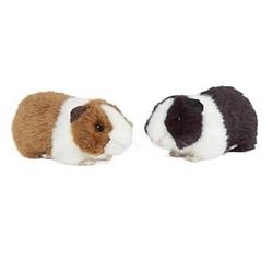 Foto van Set van 2x pluche cavia knuffeldieren met geluid 20 cm - knuffel huisdieren