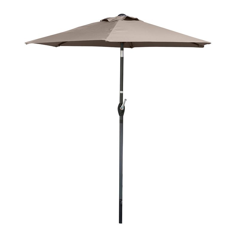 Foto van Sunnydays - tuinparasol met beschermhoes - kantelbare parasol - diameter 200cm - taupe