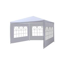 Foto van Partytent 3x3m budget wit met drie zijwanden