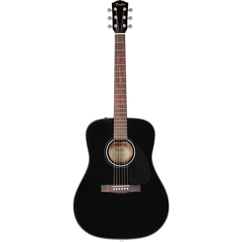 Foto van Fender cd-60 v3 black wn akoestische westerngitaar met koffer