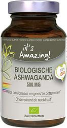 Foto van It'ss amazing biologische ashwaganda 500mg tabletten