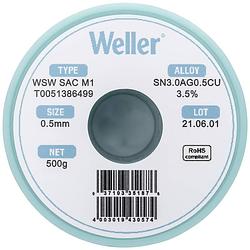 Foto van Weller wsw sac m1 soldeertin, loodvrij spoel sn3,0ag0,5cu 500 g 0.5 mm