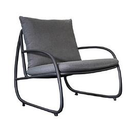 Foto van Yoi - youkou lounge chair alu black/flanelle grey