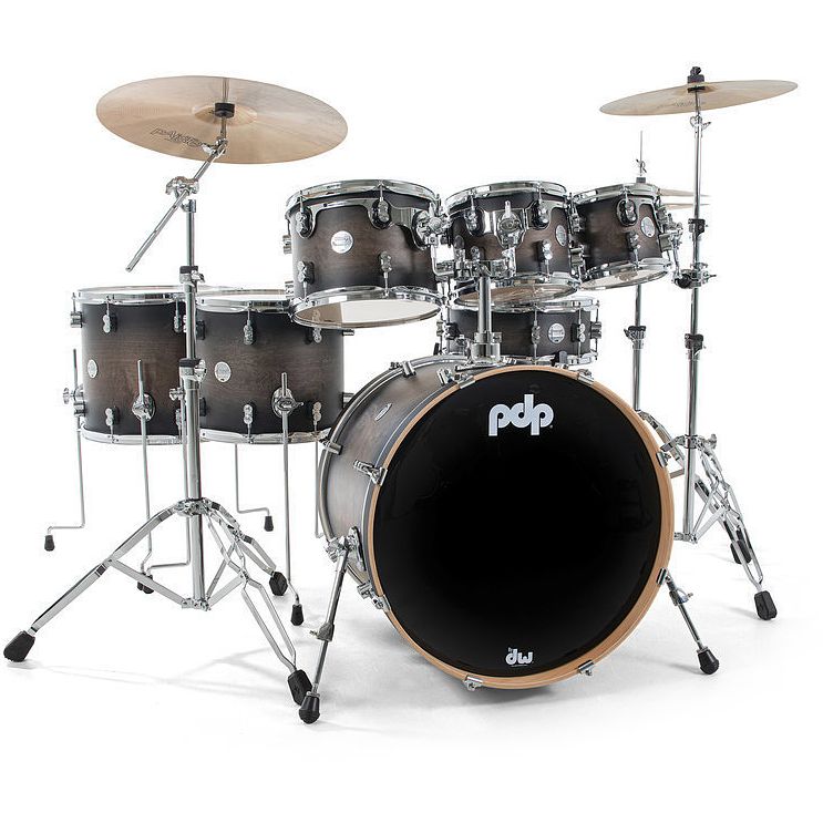 Foto van Pdp drums pd808486 concept maple satin charcoal burst 7d. drumstel