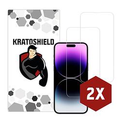 Foto van 2-pack kratoshield iphone 14 pro max screenprotector - glass - 2.5d