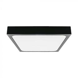 Foto van V-tac vt-8630 led plafondlamp - 30w - zwart - 4000k - vierkant -